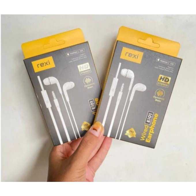 Earphone Wired Rexi Ei01 HD Stereo Dynamic Bass