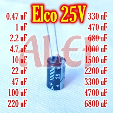 2-40Pcs kapasitor elco 25 Volt0.47 uF 1 uF 2.2 uF 4.7 uF 10 uF 22 uF 47 uF 100 uF 220 uF 330 uF 470 