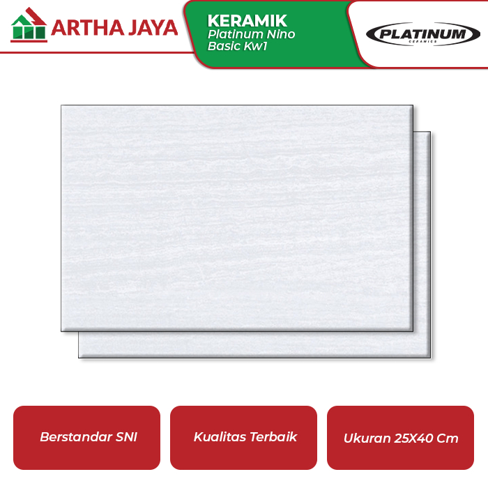 PLATINUM 25X40 NINO BASIC KW1 / Keramik Dinding