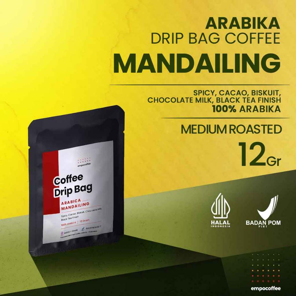 

Drip Bag Arabica Coffee Mandailing Minuman Kopi Arabika Instan 12 Gram - Mandailing