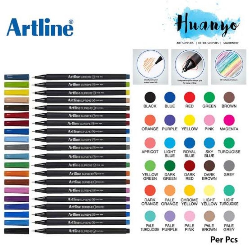 

ARTLINE SUPREME FINE PEN SPIDOL ANEKA WARNA PROMO