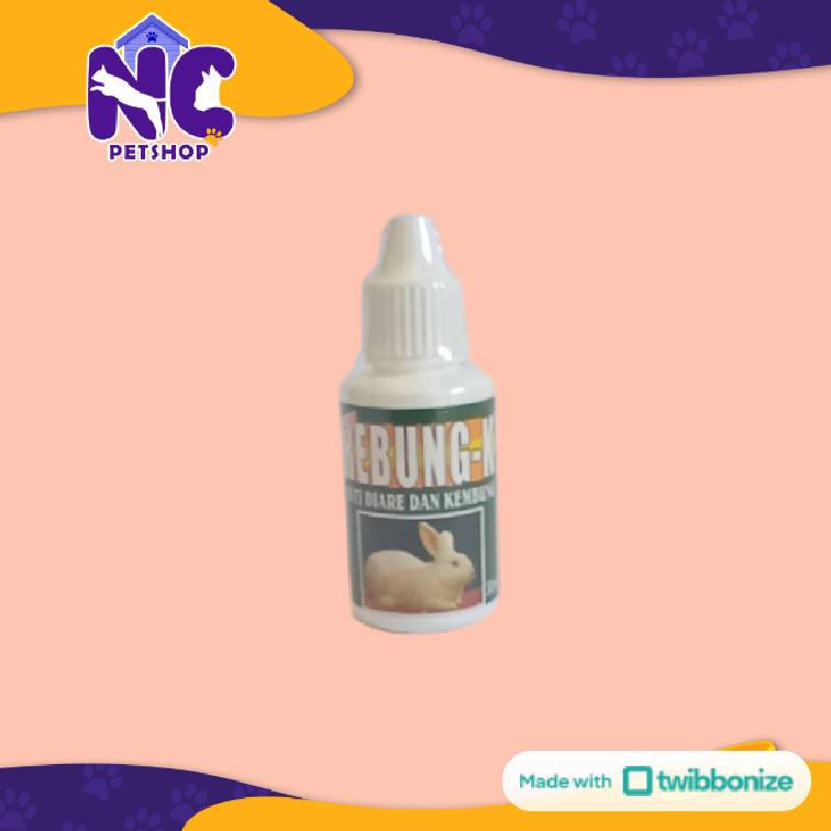REBUNG K KELINCI 30ML - Obat kembung atasi gas berlebih & diare memperbaiki pencernaan pada kelinci