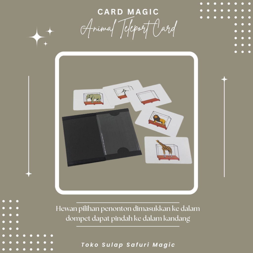 Alat Sulap Animal Teleport Card - Sulap Kartu - Trik Kartu - Kartu Sulap - Toko Sulap