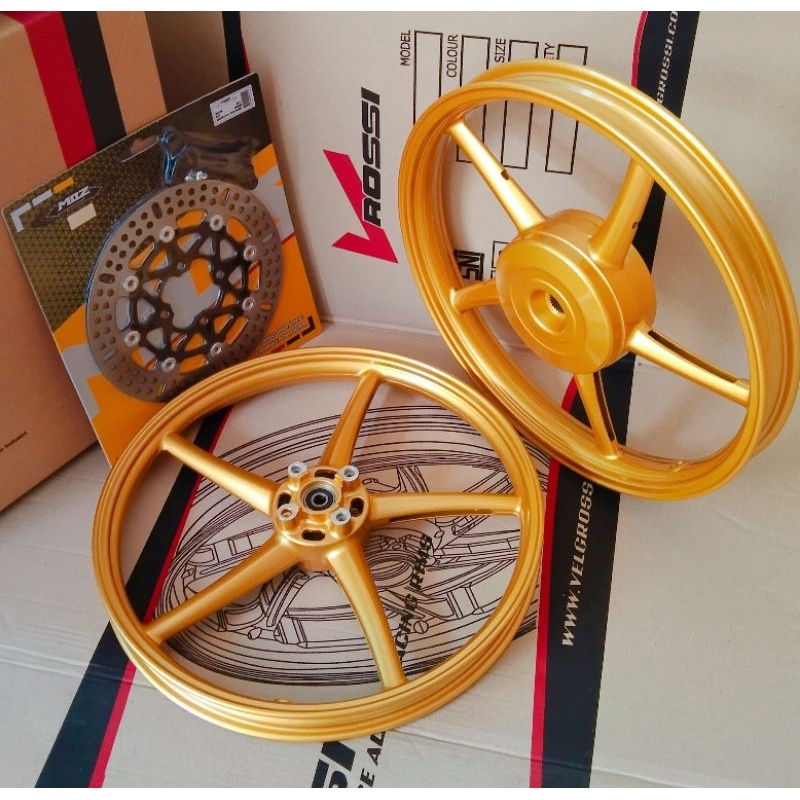 VELG PELAK RACING V ROSSI SANCA RING 17 PLUS CAKRAM 260MM PNP VARIO FI 125/150 VARIO 160 CBS BEAT KA