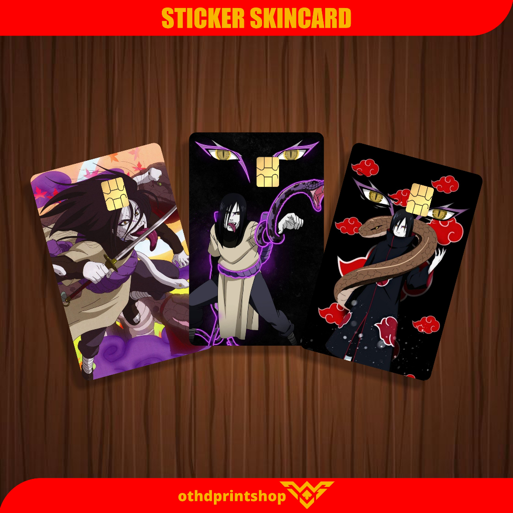 

STIKER ATM SKINCARD TEMA OROCIMARU STICKER ATM EMONEY FLAZZ ETOLL KTP SIM TINGGAL TEMPEL