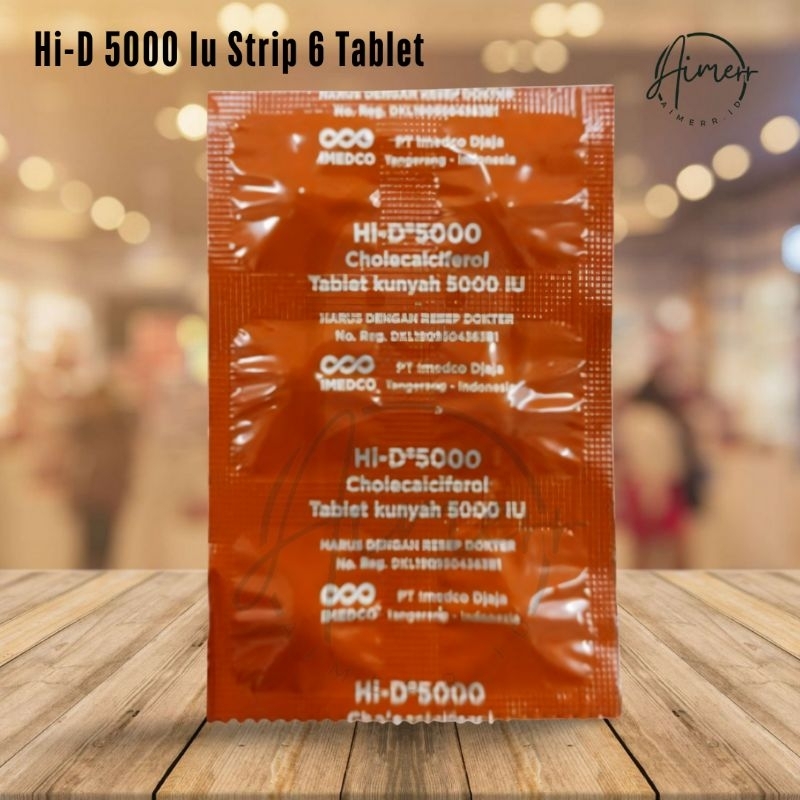 Vitamin D 5000 iu 1 strip isi 6 Tablet
