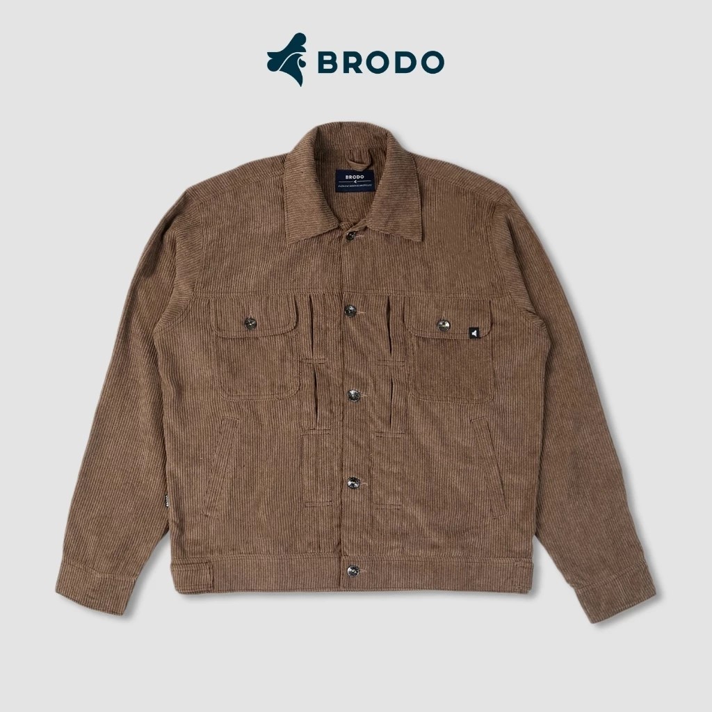 BRODO - Trucker Jacket Corduroy Brown