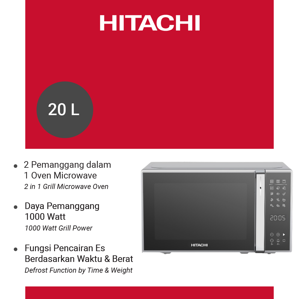 Microwave Hitachi HMR-DG2012 HGST 20 Liter Oven Microwave