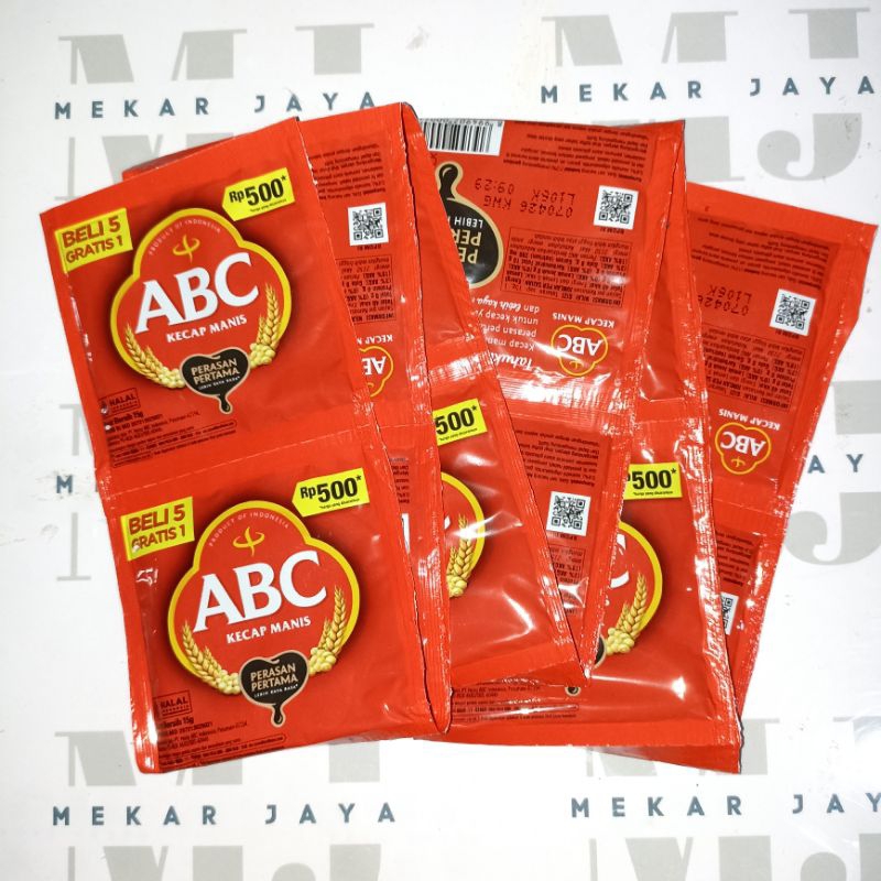 

Kecap Manis ABC Sachet 15ml 1 Renceng Isi 12 500 an