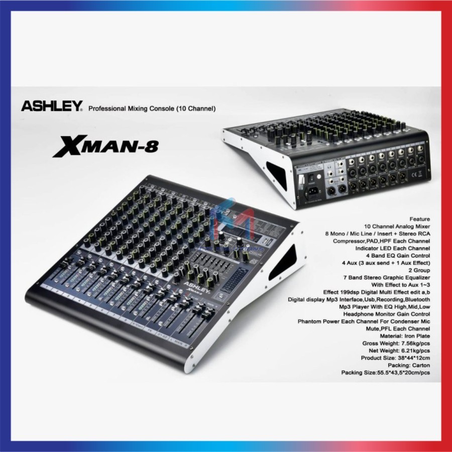 Mixer Ashley Xman8 Xman 8 Channel ORIGINAL GARANSI