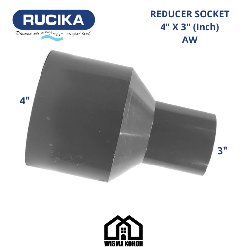 RUCIKA VLOK SOK / REDUCER SOCKET PVC 4" X 3" (Inch) AW