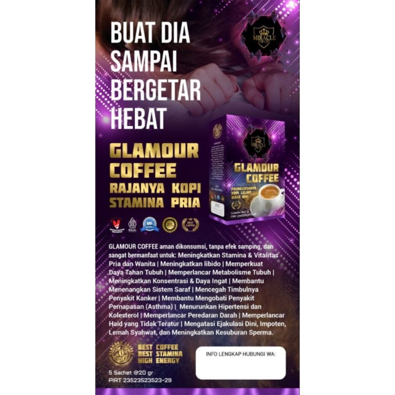 

KOPI GLAMOUR ORIGINAL 100% isi 1 sachet @20 Gram
