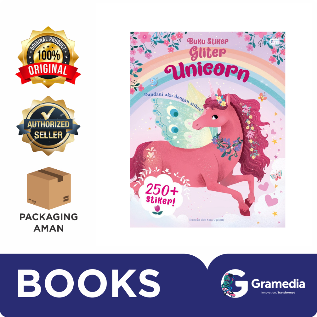 Gramedia Bandung - Buku Stiker Gliter: Unicorn