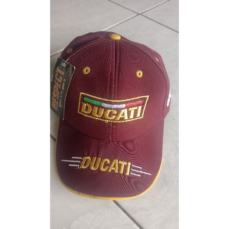 topi anak ducati balap merah hati logo full bordir