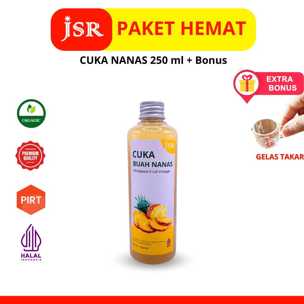 

CUKA NANAS Asli Cuka Buah Nanas Pineapple Cider Vinegar JSR Rempah Kemasan 250 ml