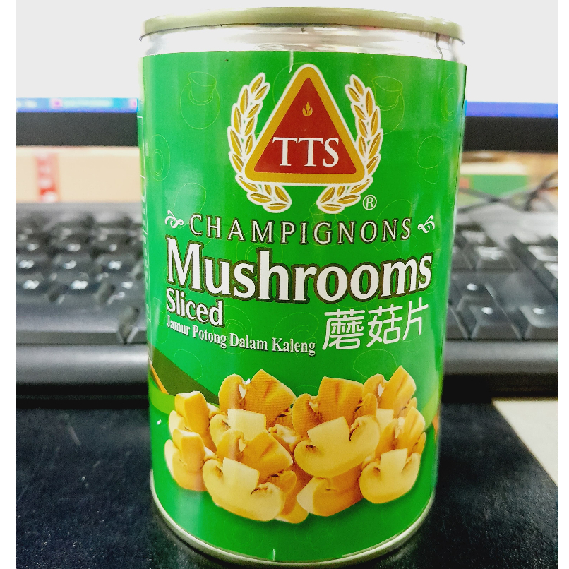 

TTS Sliced Champignon Mushroom 425gr / Jamur Kancing Iris Kaleng