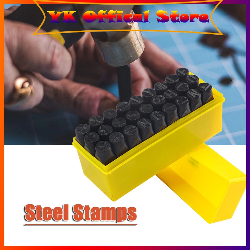 

Stempel Cetakan Huruf Letter Punch Set 27pcs Huruf Ketok Besi Printing Tool Alphabets Ukuran 4mm 6mm Steel Stamp