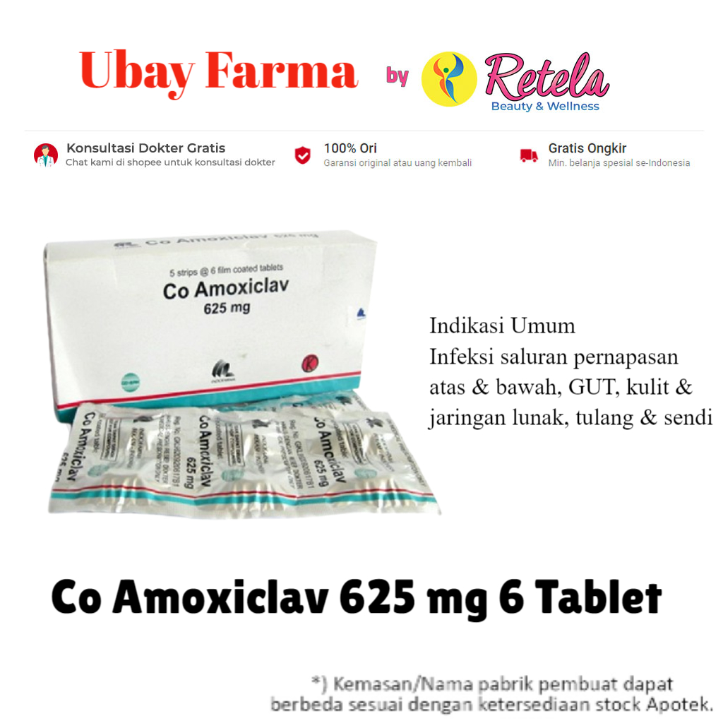 Co Amoxiclav 625 mg 6 Tablet