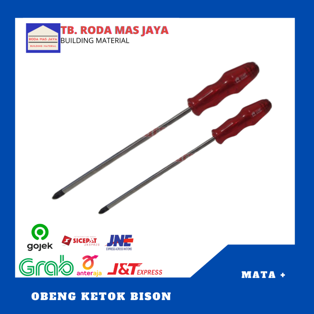 BISON Obeng Ketok Tembus 8" (+)/BISON Obeng Ketok Tembus 5" (+)