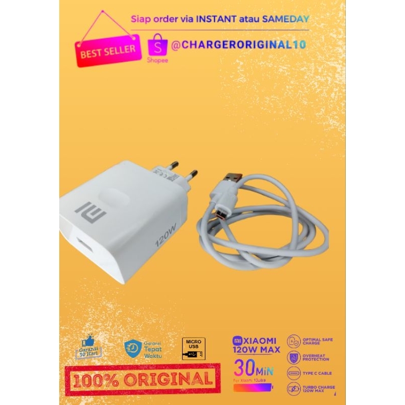 Carger Xiaomi 120watt MicroUSB Original Charger 120watt Xiaomi microUSB Casan Xiaomi 120W Charger Fa
