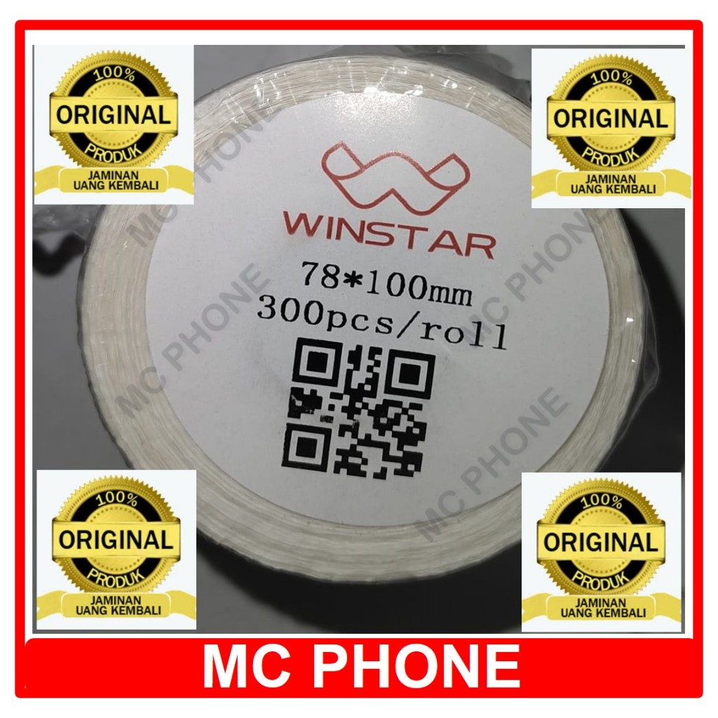 

Kertas Sticker Resi Thermal 78X100 Isi 300 Winstar Original