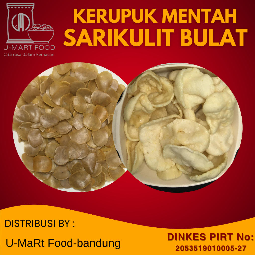 

Kerupuk Sari Kulit Bulat / krupuk coklat kerupuk rambak / Kerupuk Kulit/ cemilan krupuk