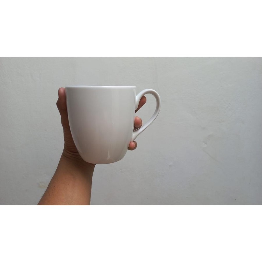 READY Mug Porcelain Putih Polos Tahan Microwave Gelas Cangkir Keramik Kopi Gelas Teh