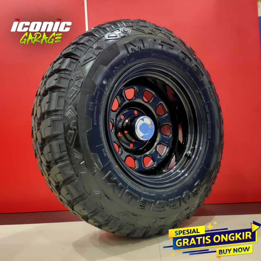 velg daytona ring16 baut 6 dan ban 265/75 ring16 rimba cocok mobil hilux,triton,ford,ranger,pajero