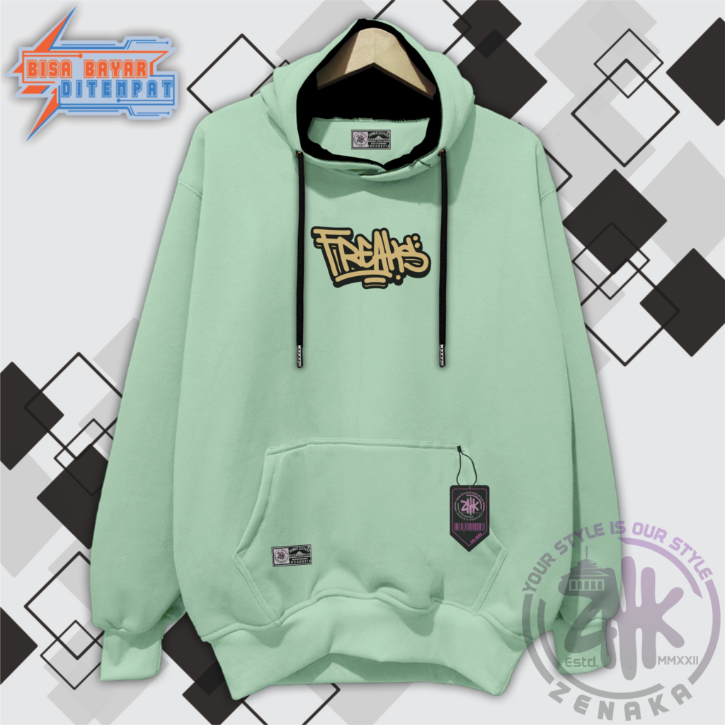 Sweater hoodie pria tebal dan lembut Jaket pria keren terbaru 2022 distro bandung Zenaka Hoodie over