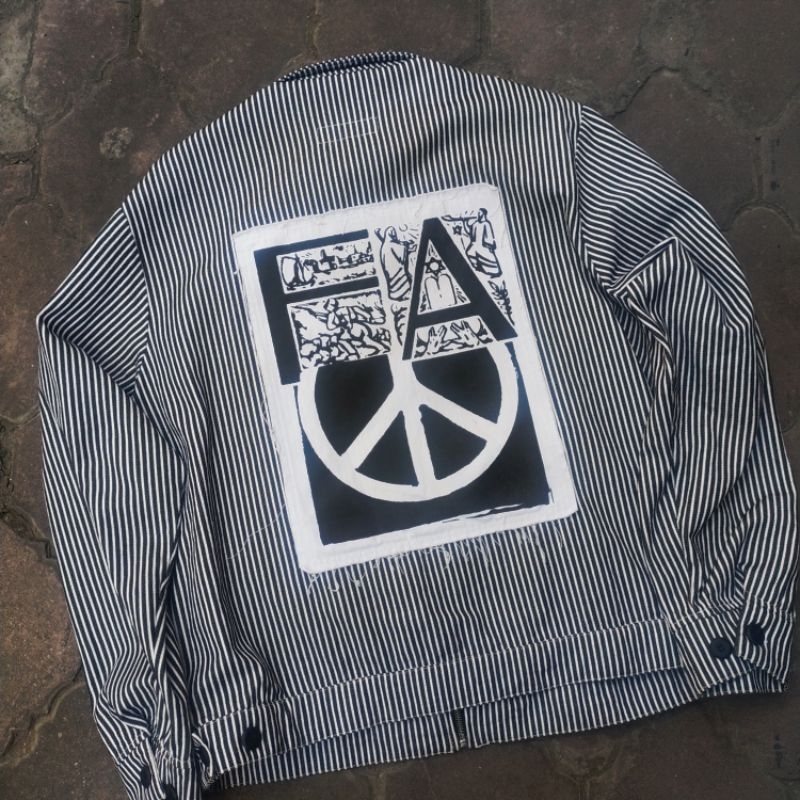 FUCKING AWESOME peace work jacket hickory
