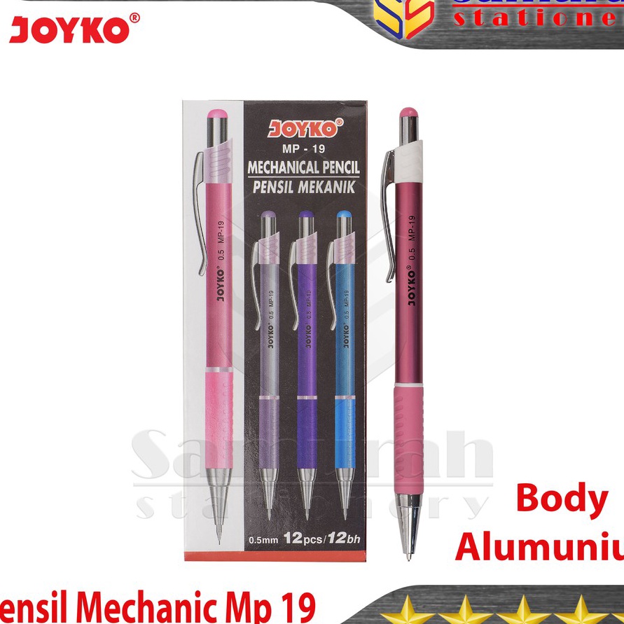 

TOP PRODUK Pensil Mekanik MP19 5 mm Per Lusin Mechanical Pencil MP 19 isi 5 Mili Pensil Cetek isi ulang Kecil