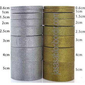 

Pita Glitter Emas Perak 15 inch atau 4 cm