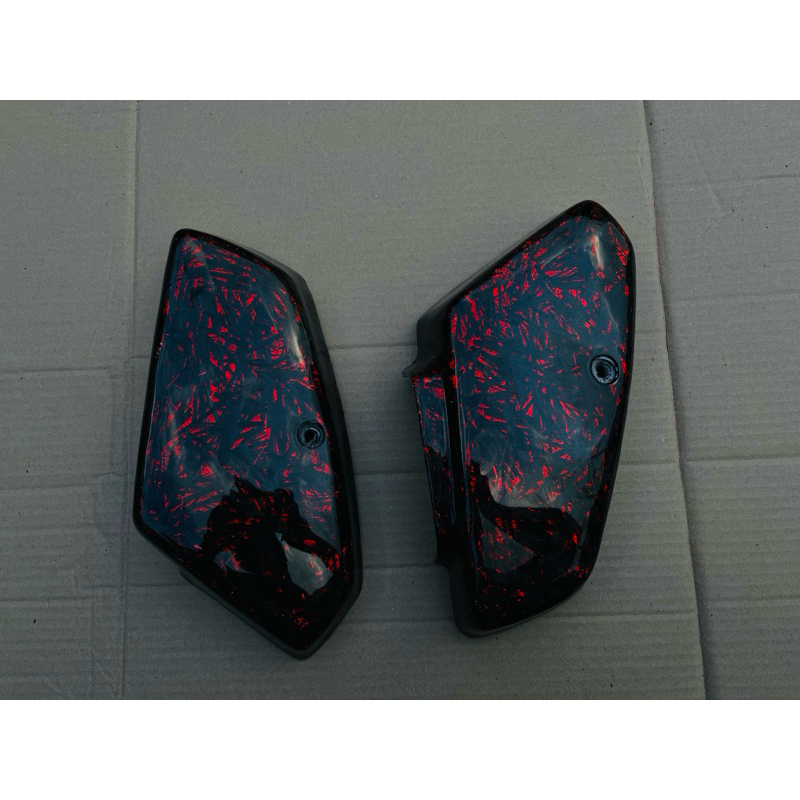 tutup aki super cub c700 carbon forged spyder merah original | Cover Aki Astrea Prima carbon | Cover