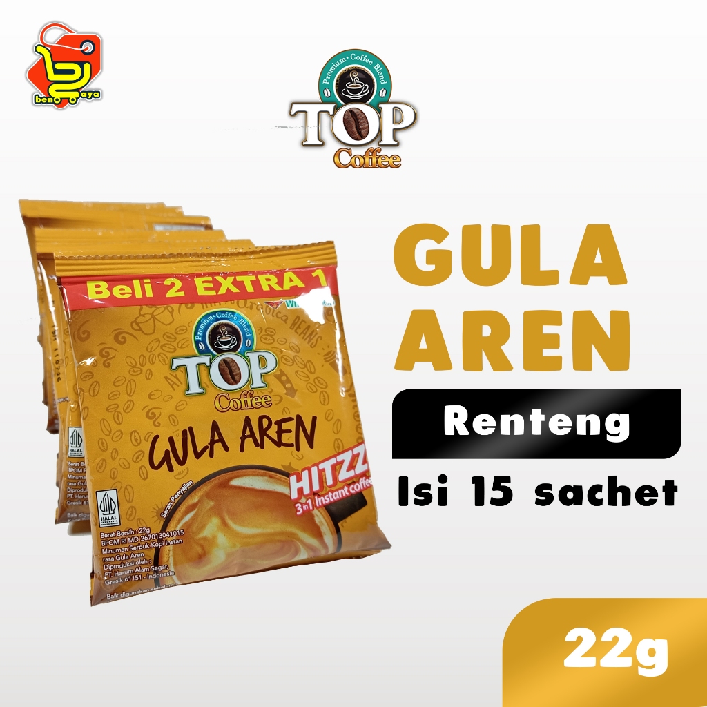 

TOP Coffe Kopi Gula Aren 22 g Renteng Isi 15 Sachet