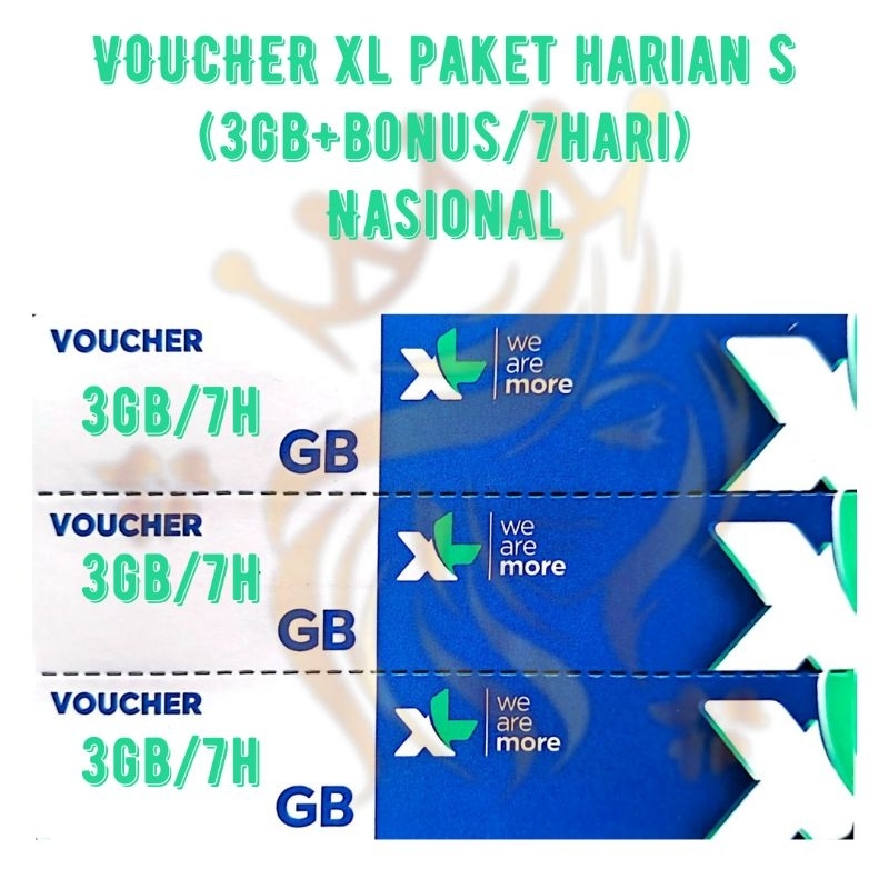 VOUCHER XL PAKET HARIAN S (3GB+BONUS) 7HARI