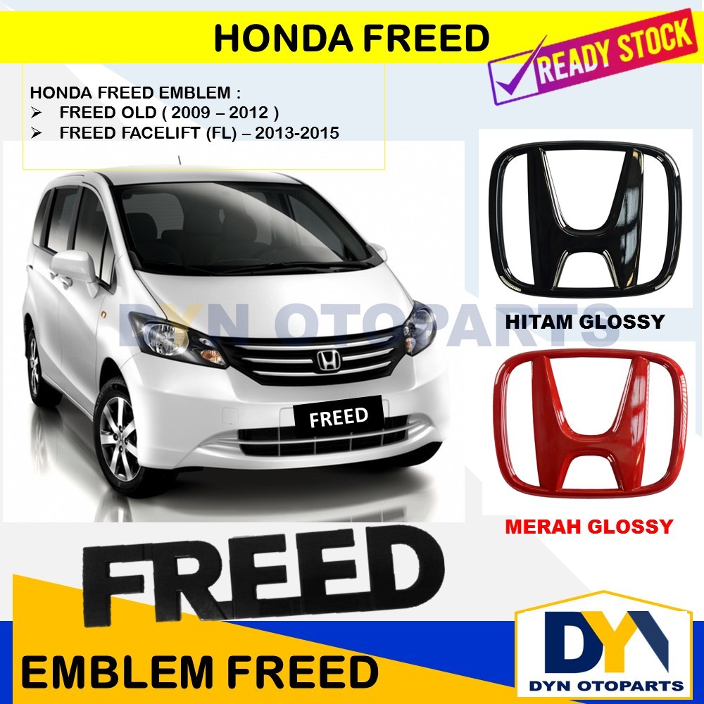 DYN177- Honda Freed, Emblem, Sticker, Logo Lambang Honda FREED Depan - Belakang (SET)