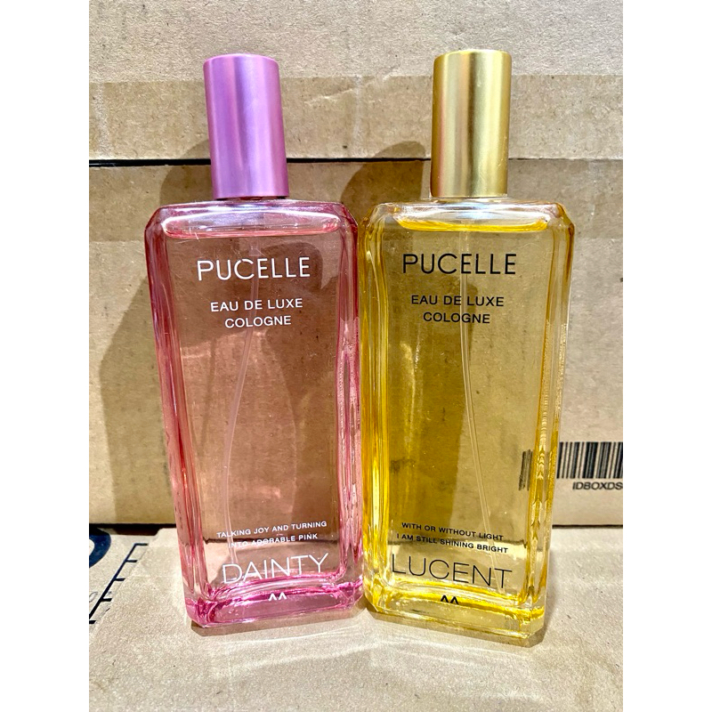PARFUME PUCELLE EAU DE LUXE COLOGNE PINK DAINTY DAN GOLD LUCENT PUCELLE BOTOL KACA PARFUME EDL
