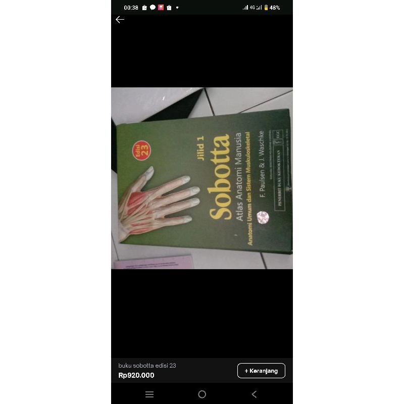 

Buku Kedokteran Gigi Preloved dan Baru Sobotta 23 nego boleh