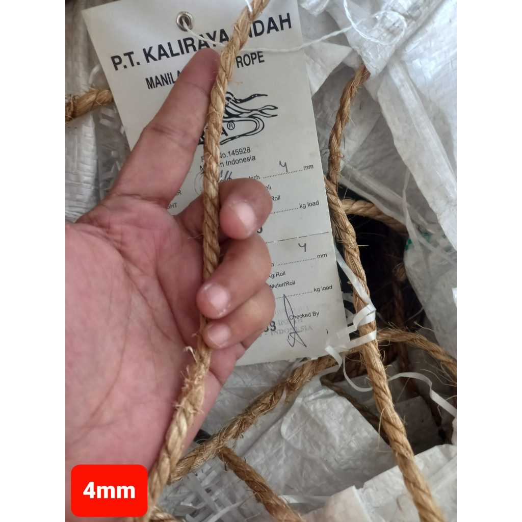 

Harga Eceran Per Meter Tali Tambang 4mm 6mm 8mm 10mm Tambang Manila Goni Dadung Tampar