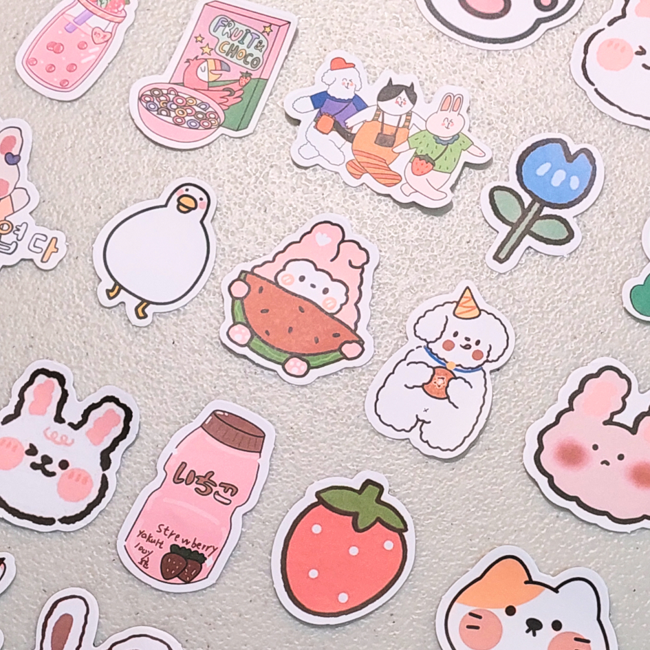 

Sticker Lucu Waterproof Tahan Air Cute Character Aesthetic | Sticker | Hiasan | Dekorasi