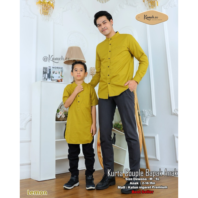 Kemko Couple Ayah dan Anak Laki-laki Kameh.co Lemon/koko samaan bapak anak lemon