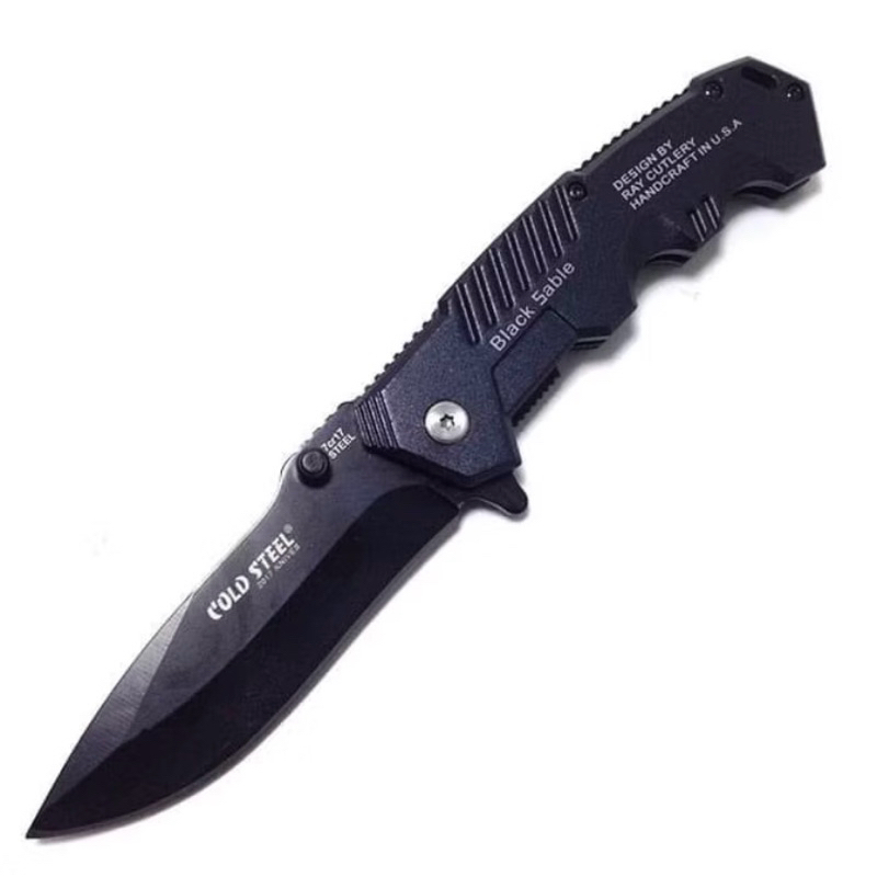 Alat pemotong pisau lipet dapur cold steel black sable ck folding knife survival outdoor