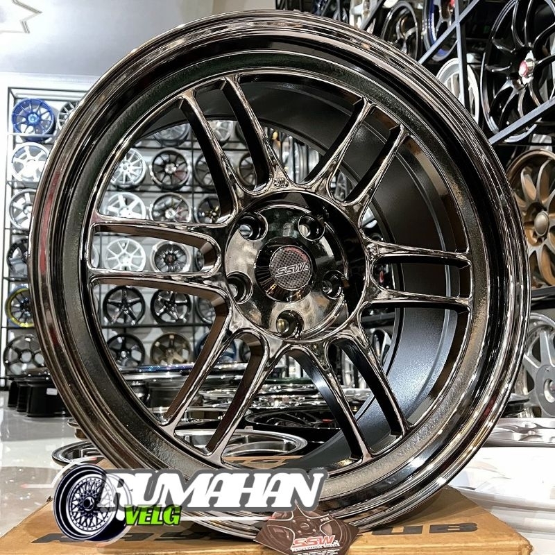 harga velg mobil racing R18 RPF1 SSW ORIGINAL THAILAND LEBAR 9 velg mobil ring 18 velg racing mobil 