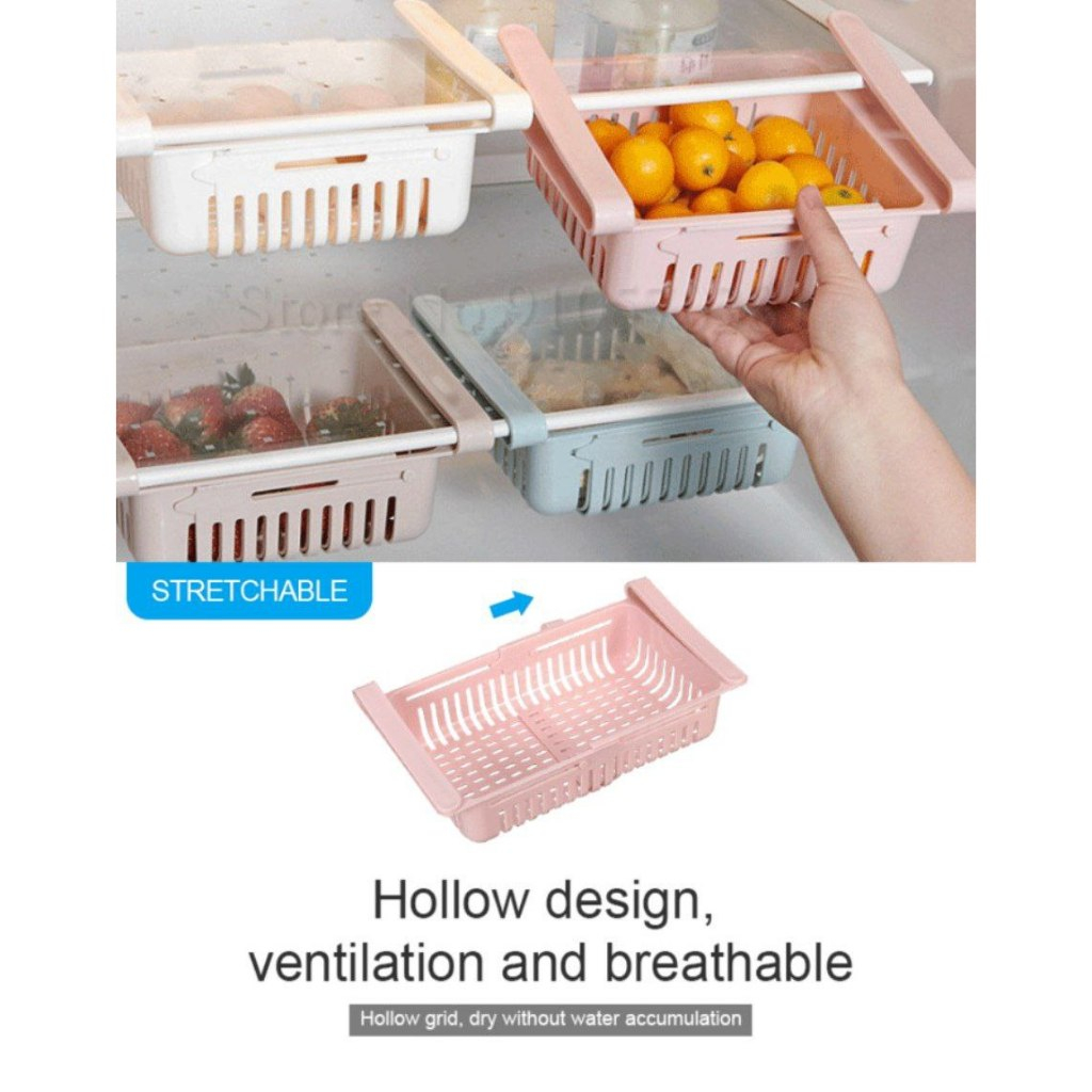 ADJUSTABLE PULL-OUT FRIDGE STORAGE