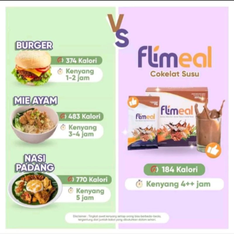 

FLIMEAL by FLIMTY meal replacement 1 box makanan pendamping DIET