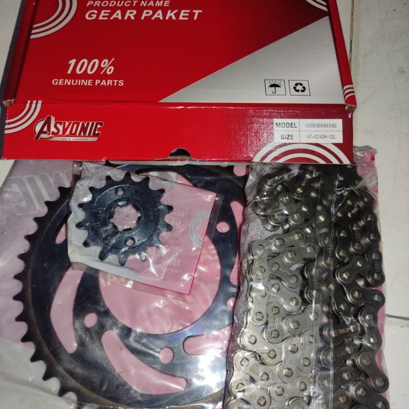 GEAR PAKET VIXION NEW / MX KING 43T