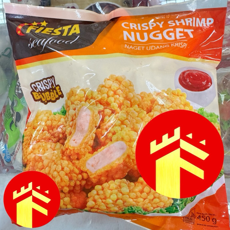 

FIESTA CRISPY SHRIMP NUGGET 450 GR NUGGET UDANG CRISPY BUBBLE NAGET UDANG SHRIMP NAGET FIESTA