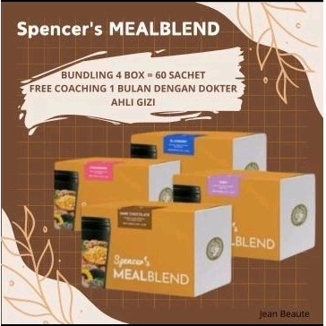 

PROMO BUNDLING!!! 4 Box Spencer's MEALBLEND All Variant Mix | Free Coaching 1 Bulan