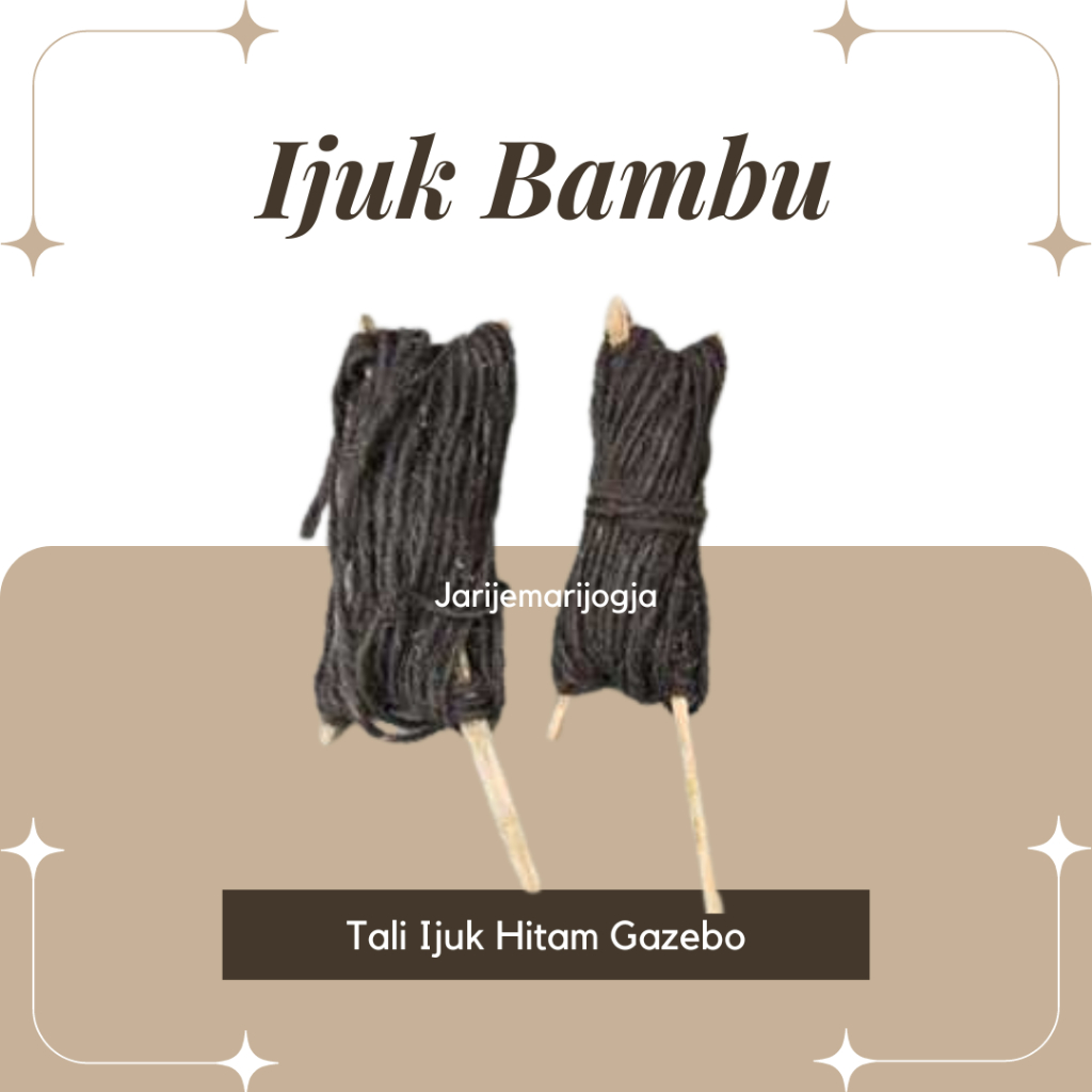 Tali Ijuk Bambu 3mm // Tali Ijuk Gazebo // Tali Ijuk Hitam