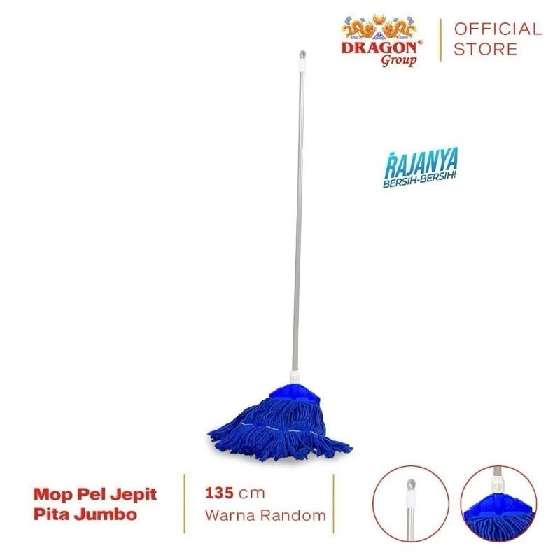 DRAGON Mop Pel Jepit Lantai Pita Jumbo Alat Pel Lantai Kain Katun